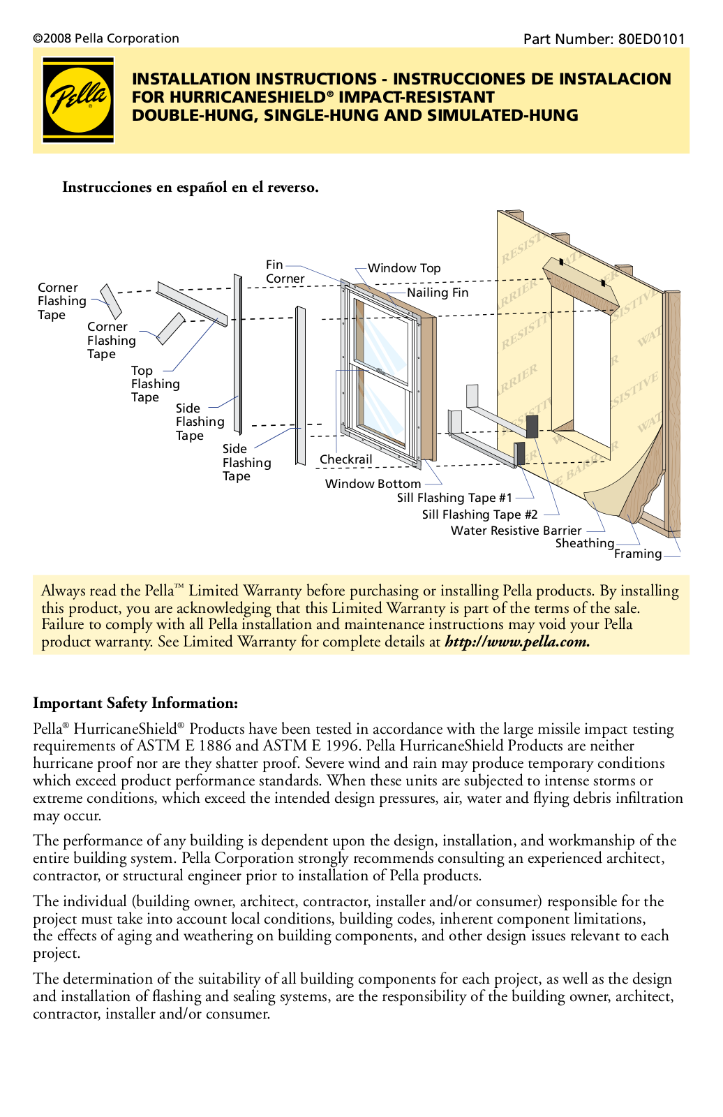 Pella 80ED0101 User Manual