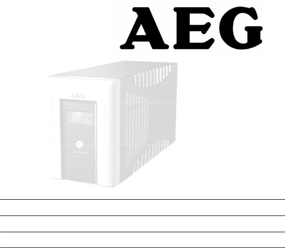 AEG PROTECT A. 1000, PROTECT A. 1400 User guide