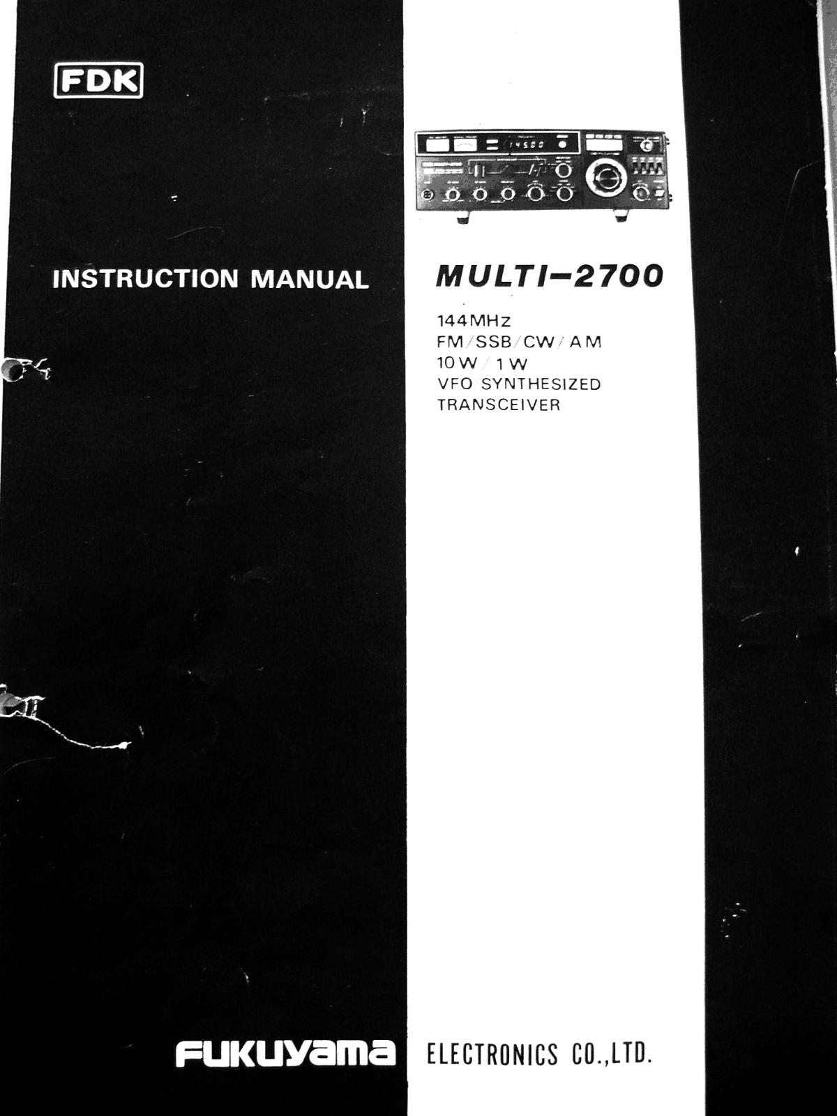 FDK Multi-2700 Instruction Manual - ManualMachine.com
