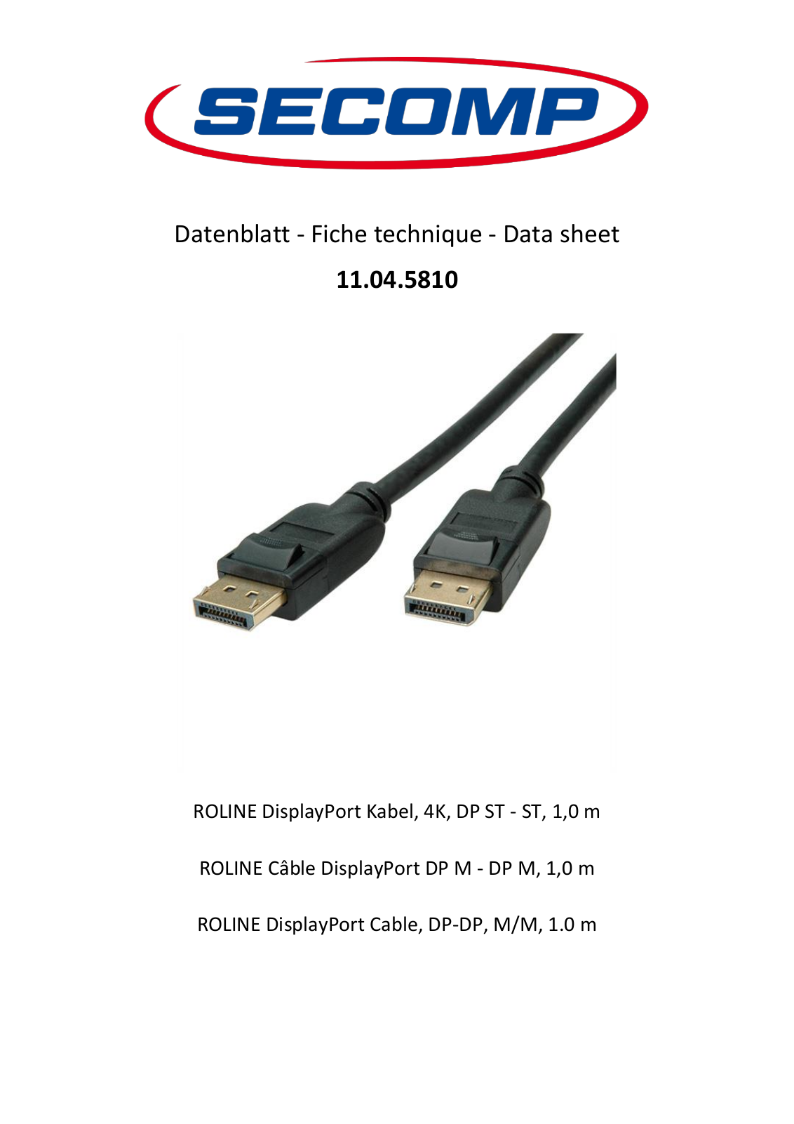 Roline 11.04.5810 User Manual