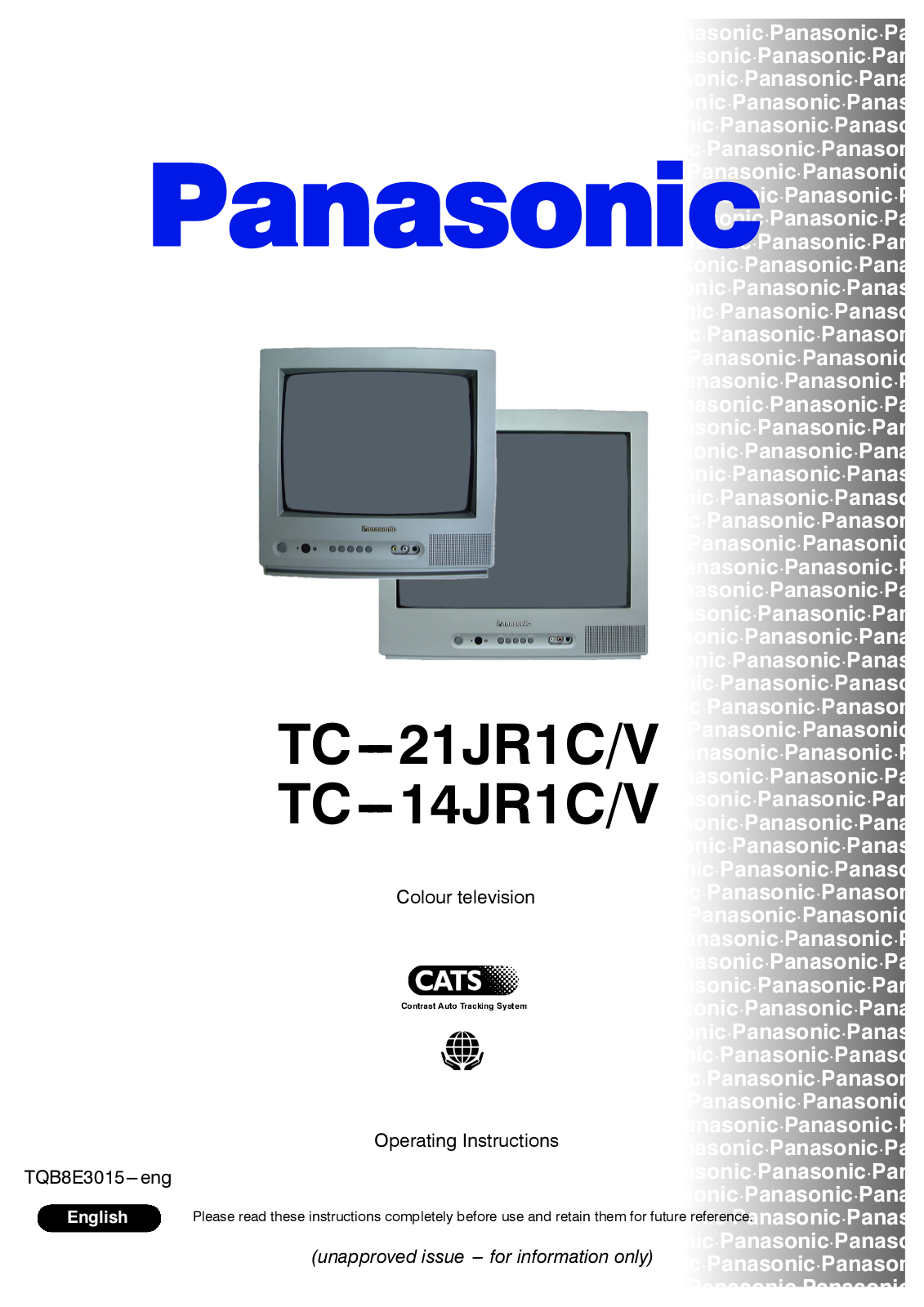 Panasonic TC-21JR1CV, TC-14JR1CV User Manual