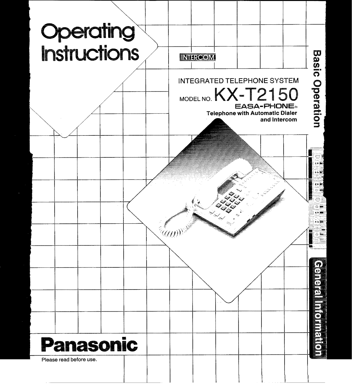 Panasonic kx-t2150 Operation Manual