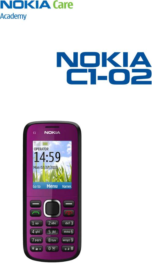 Nokia C1-02, RM-643, RM-644 Service Manual