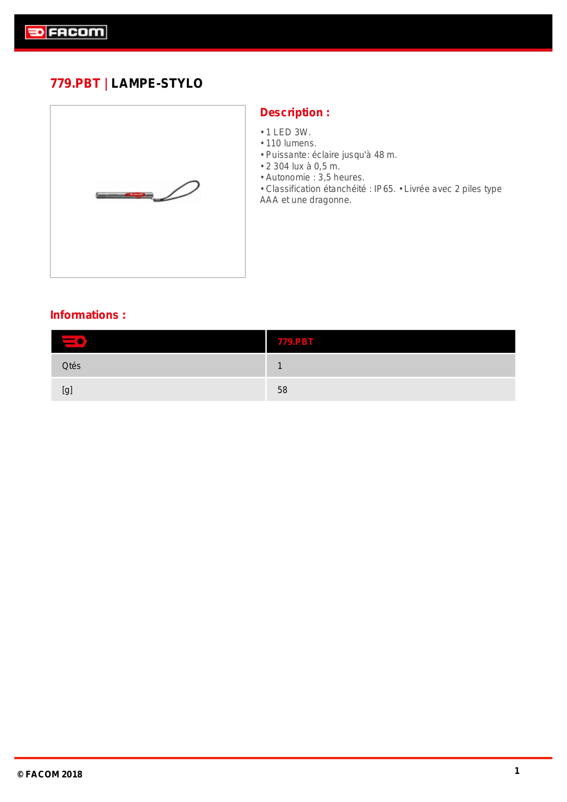 Facom 779.PBTPB Specification - ManualMachine.com