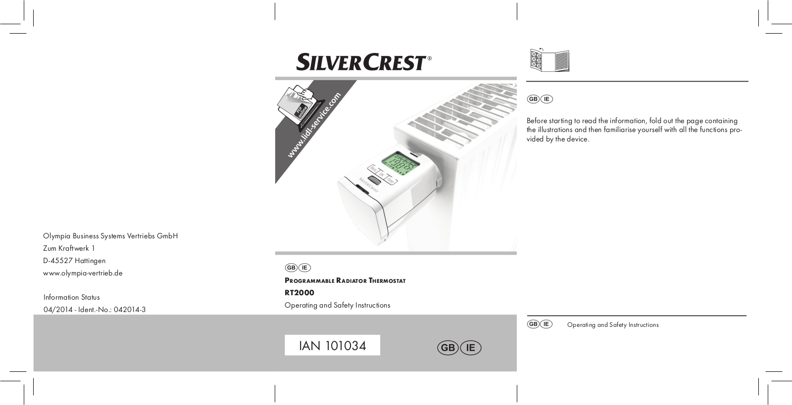 Silvercrest RT2000 User Manual