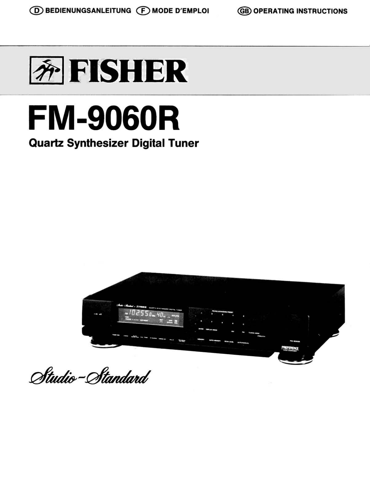 Fisher FM-9060-R Owners Manual