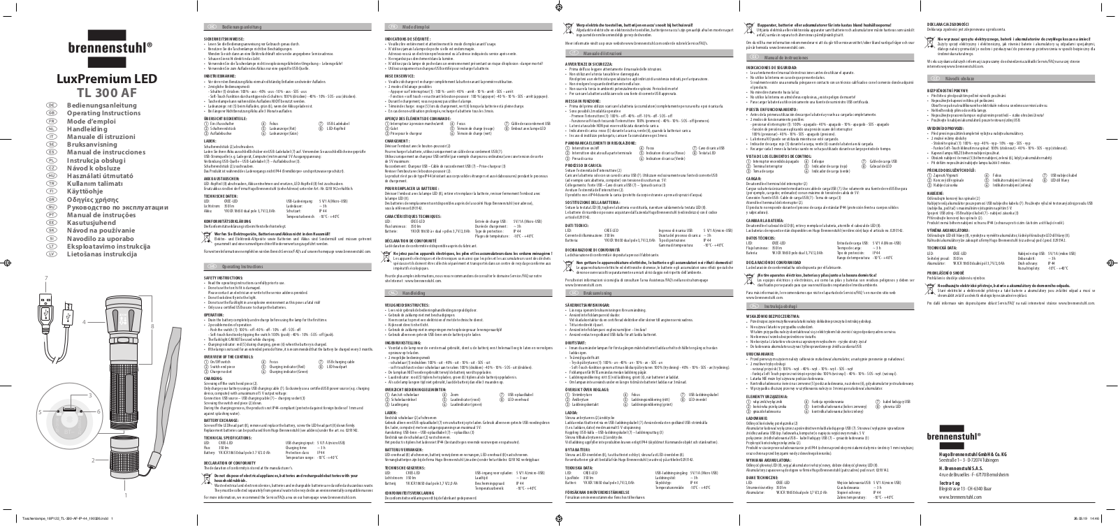 Brennenstuhl TL 300 AF User guide