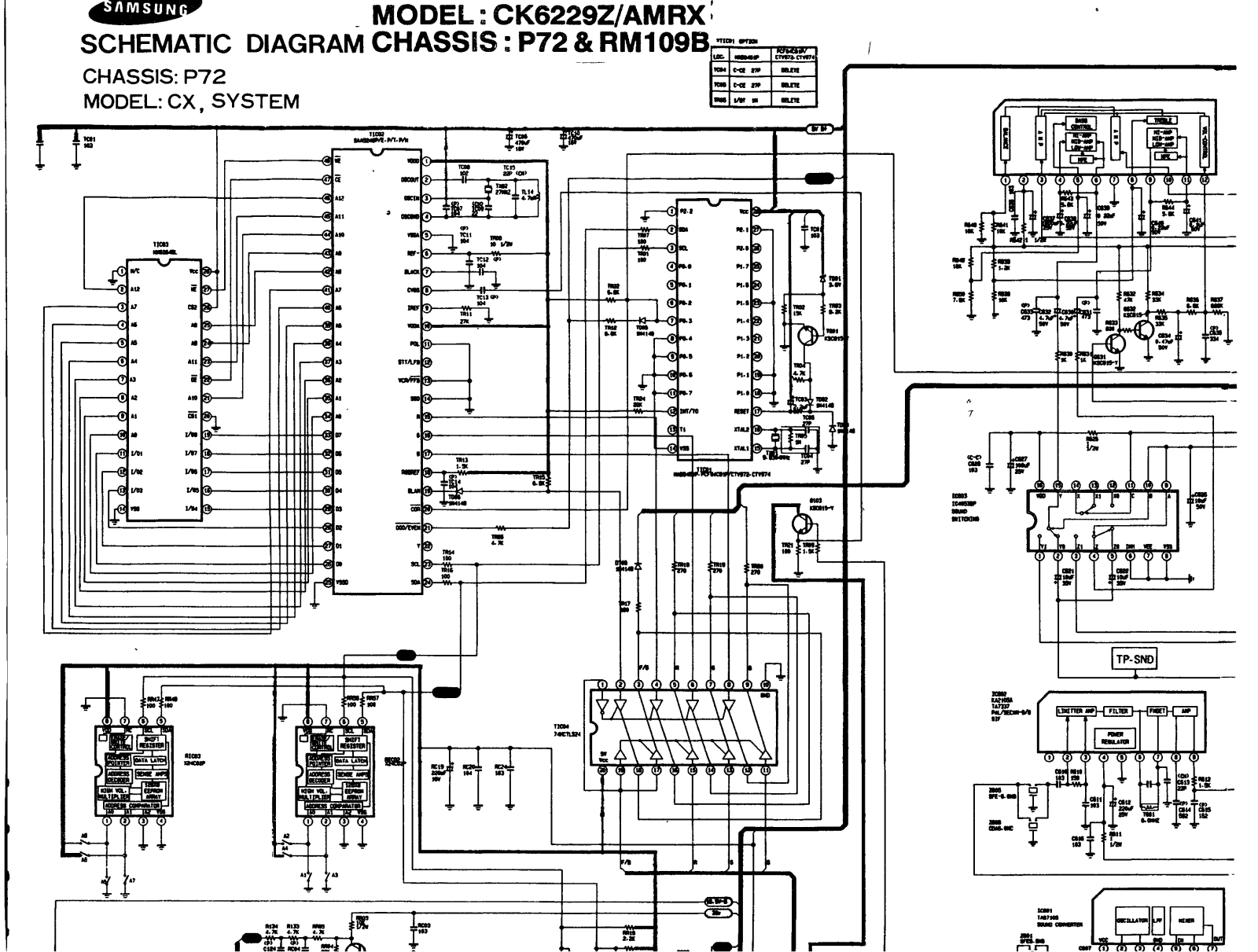 Samsung CK-6229Z Schematic