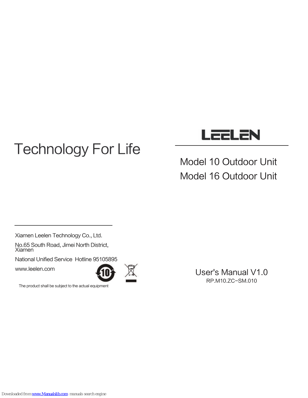 LeeLen 10, 16N, 16 User Manual - ManualMachine.com