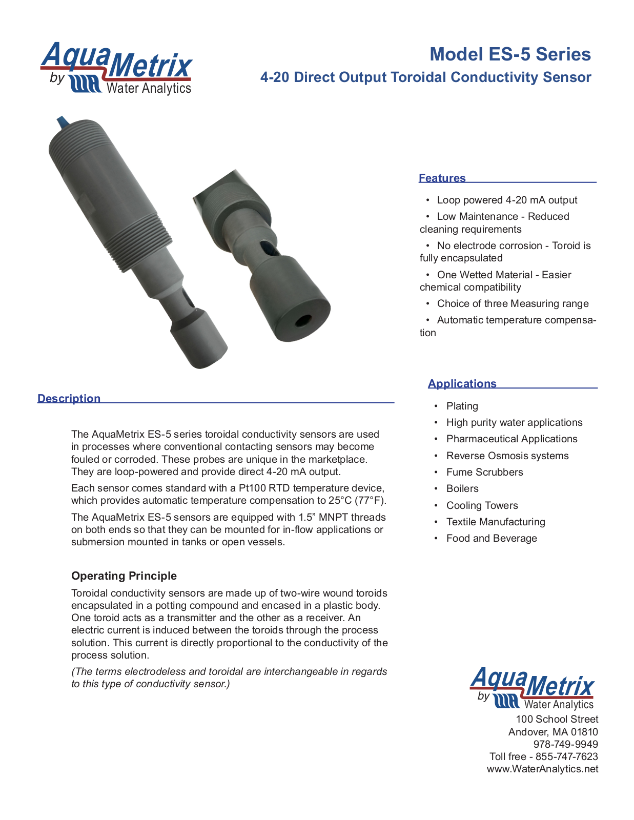 Aquametrix ES-5 User Manual