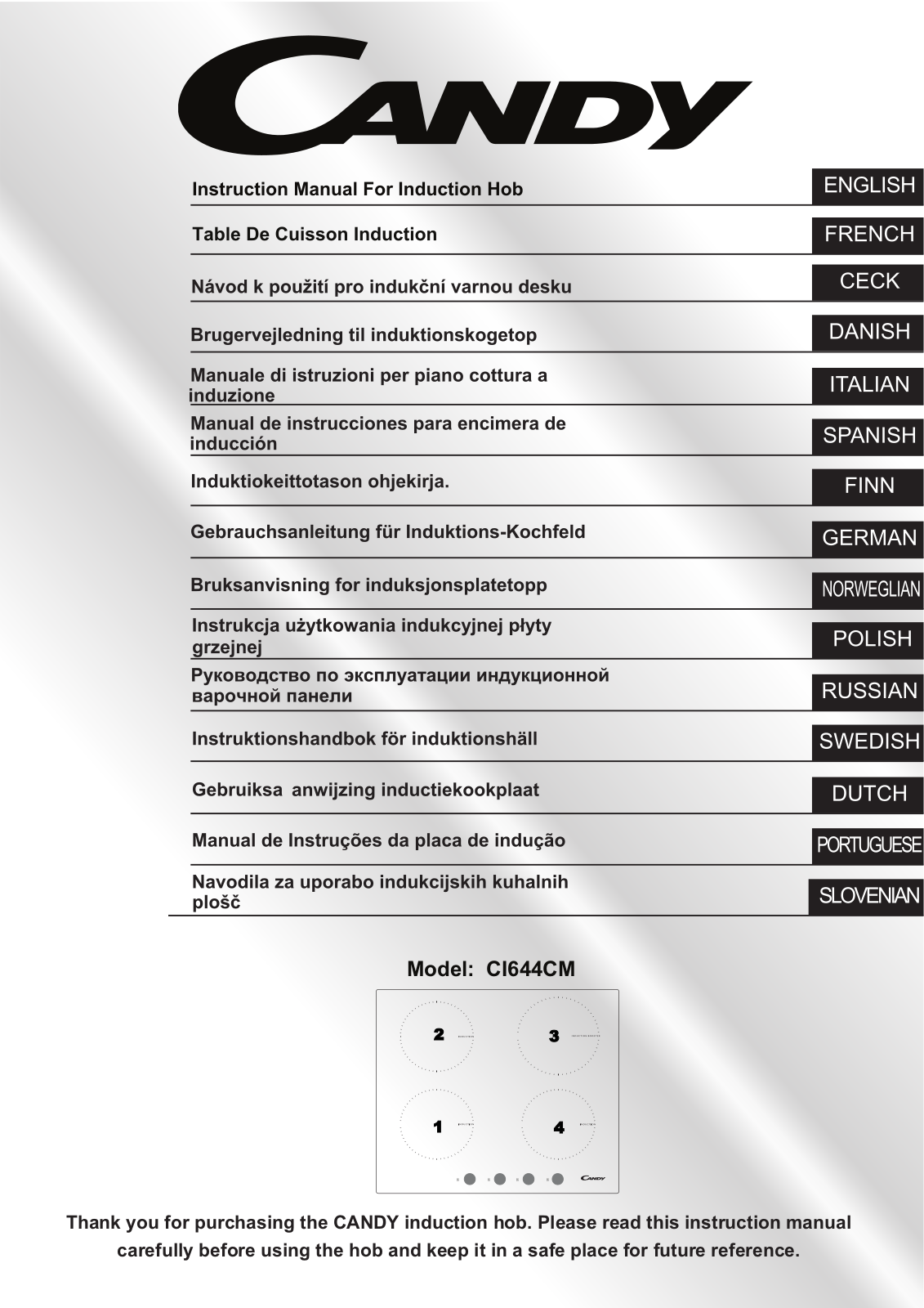 Candy CI 644 CM User Manual