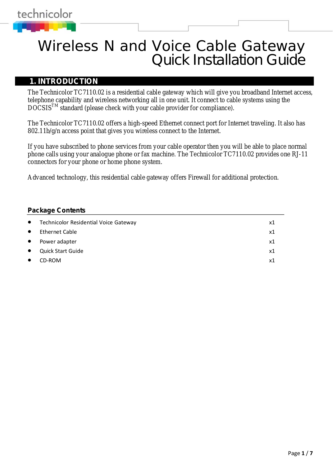 Askey Computer TC711002 User Manual