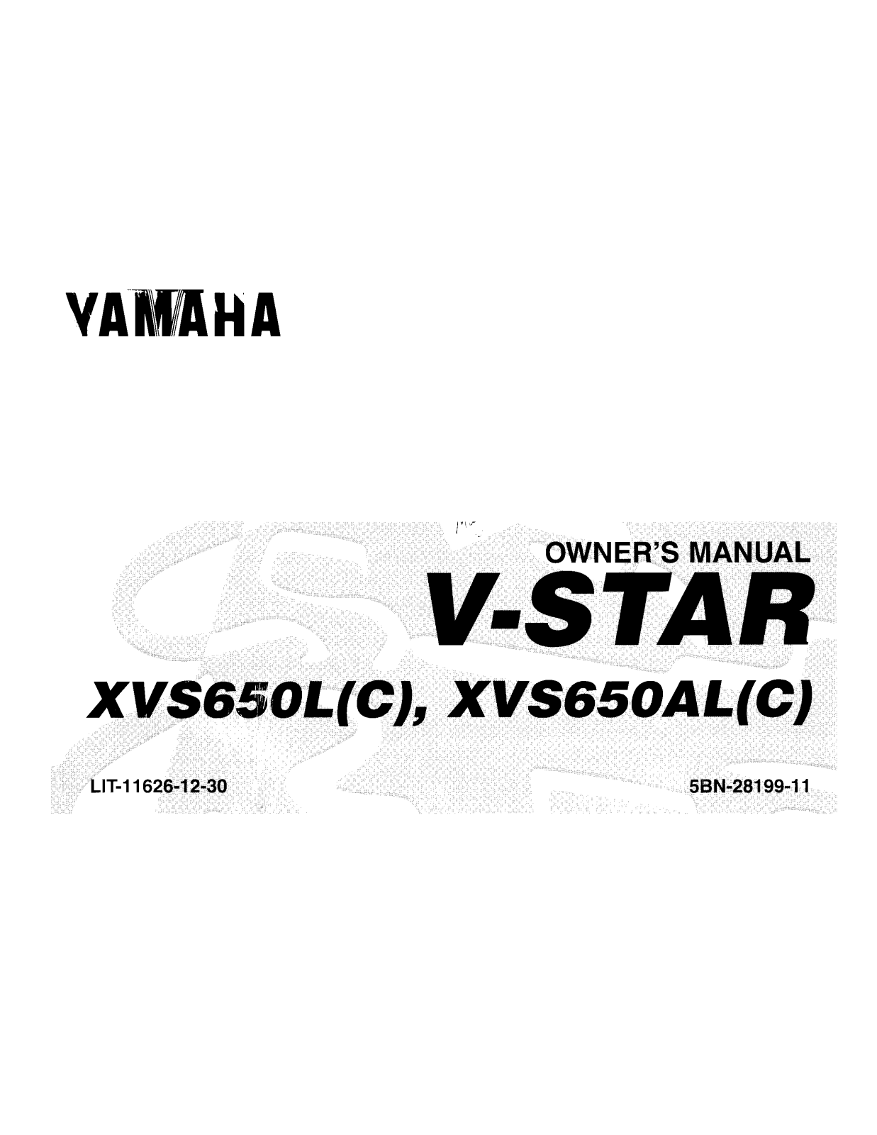 Yamaha XVS650AL, XVS650L User Manual