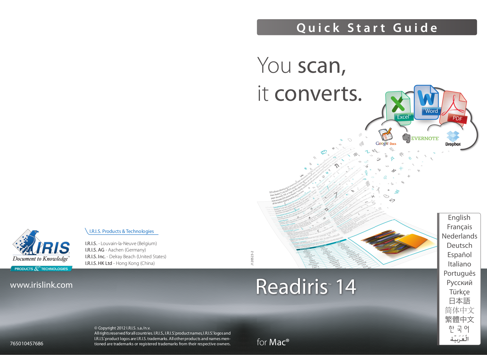 I.R.I.S. Readiris 14 Quick Start