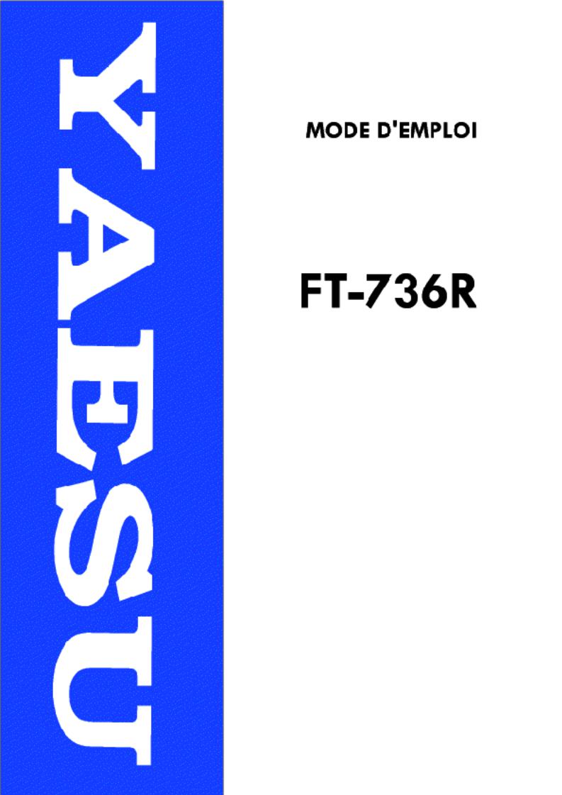 Yaesu FT-736R User Manual