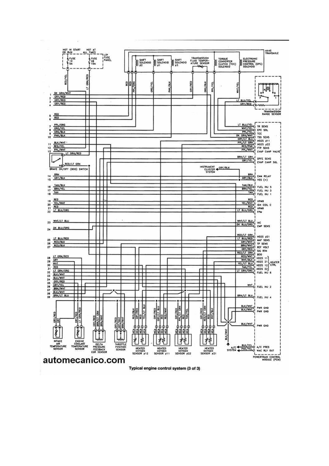 FORD Taurus 4-29 dtaur4 Diagram