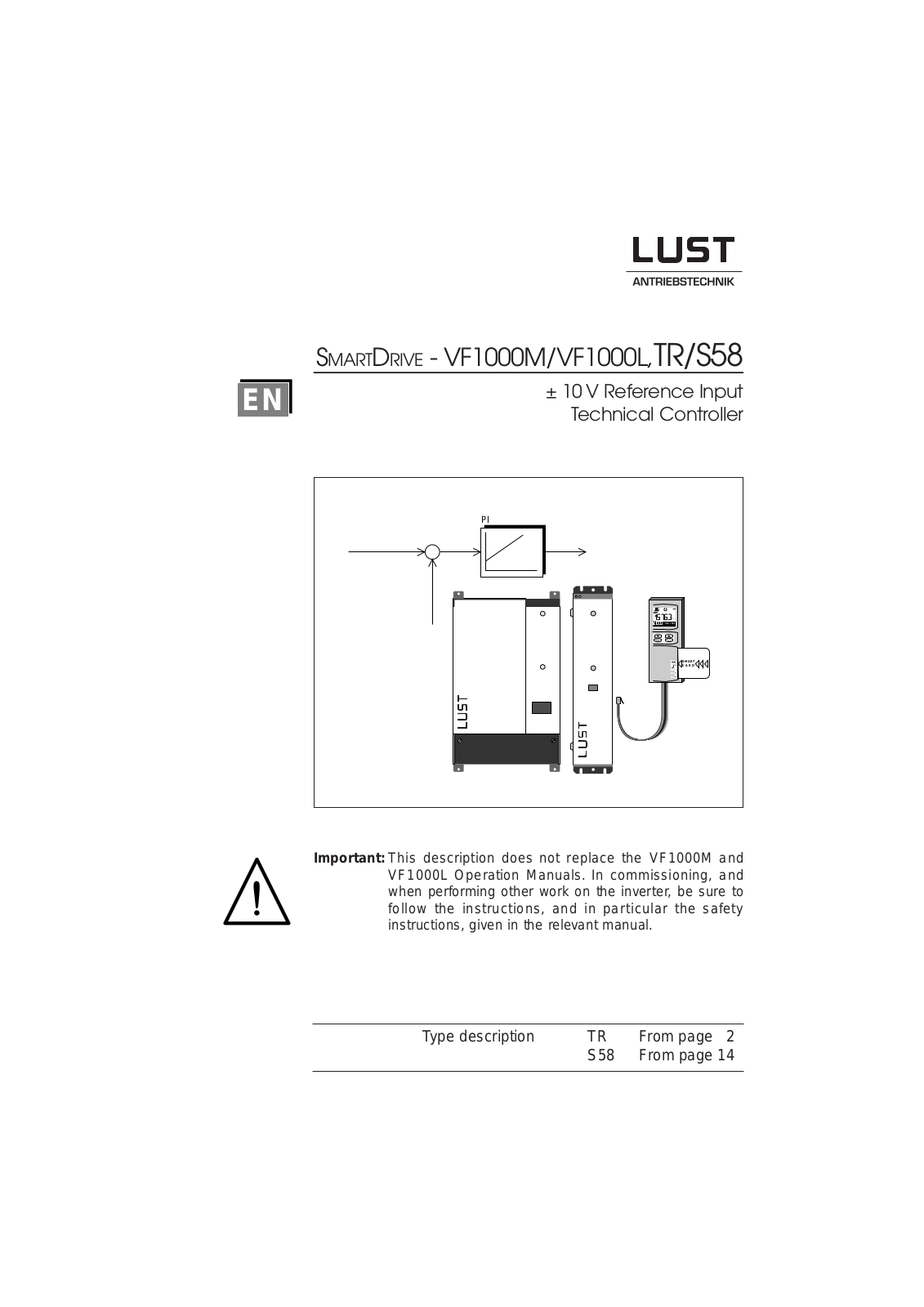 Lust VF1000M TR, VF1000L TR, VF1000L S58, VF1000M S58 User Manual - ManualMachine.com