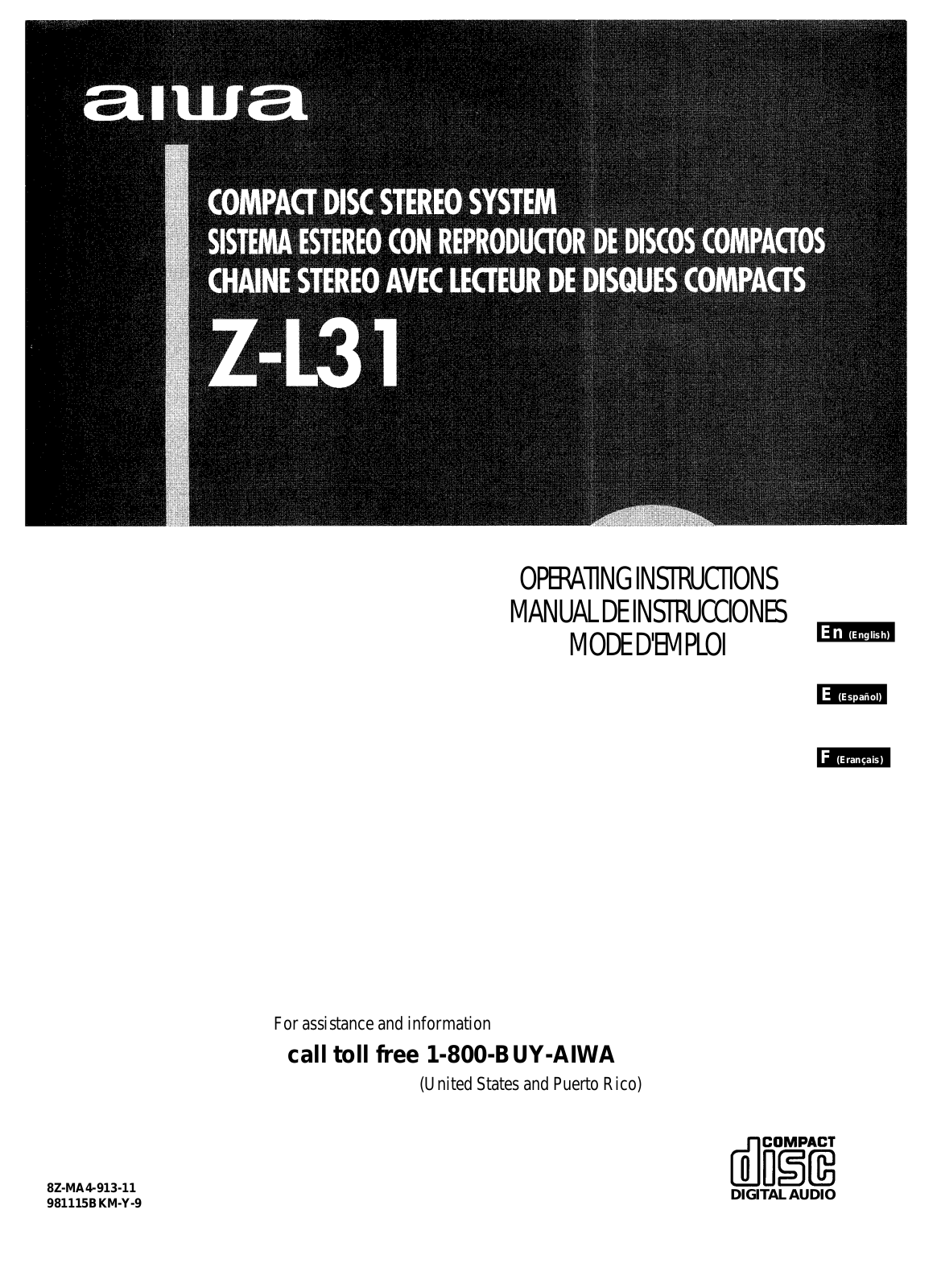 Aiwa Z-L31 User Manual