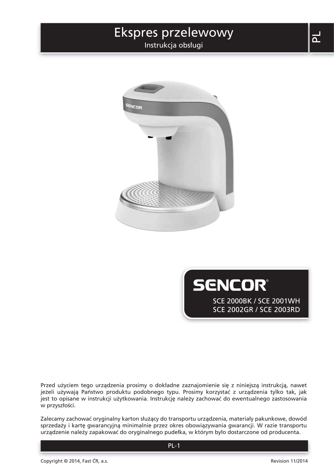 Sencor SCE 2002GR User Manual