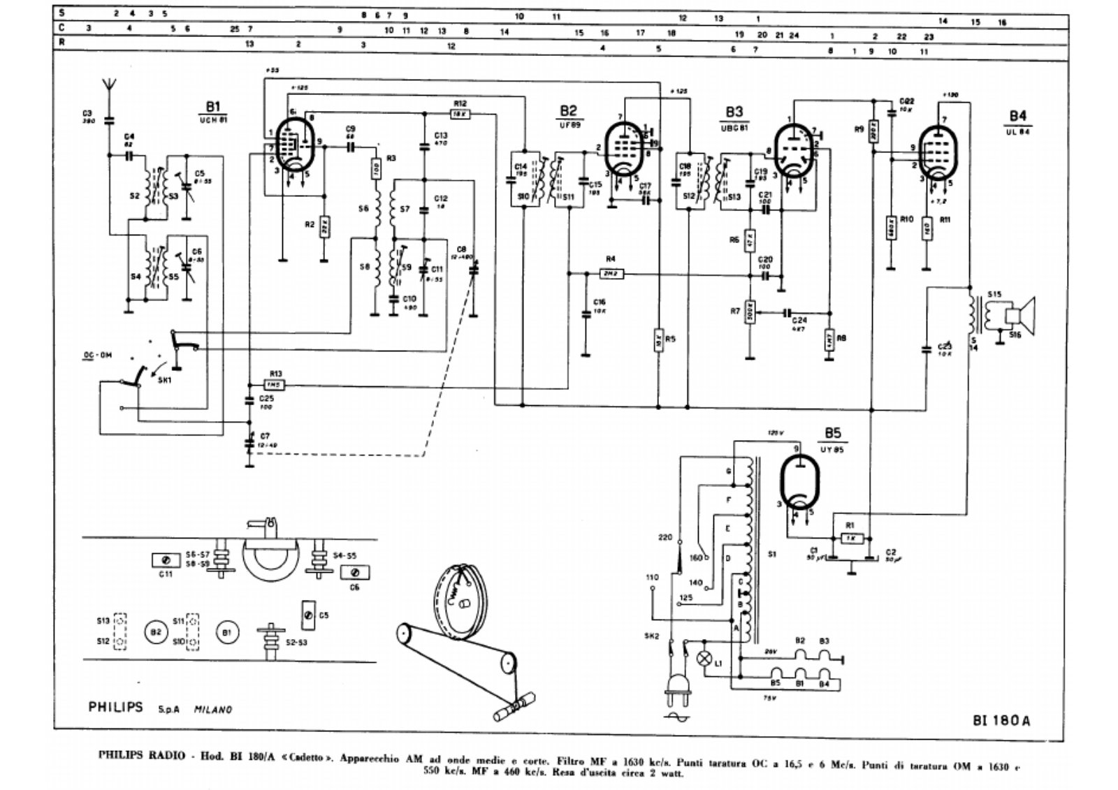 Philips bi180a schematic