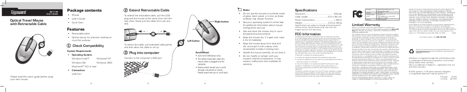 Radio Shack 26-1144 User Manual