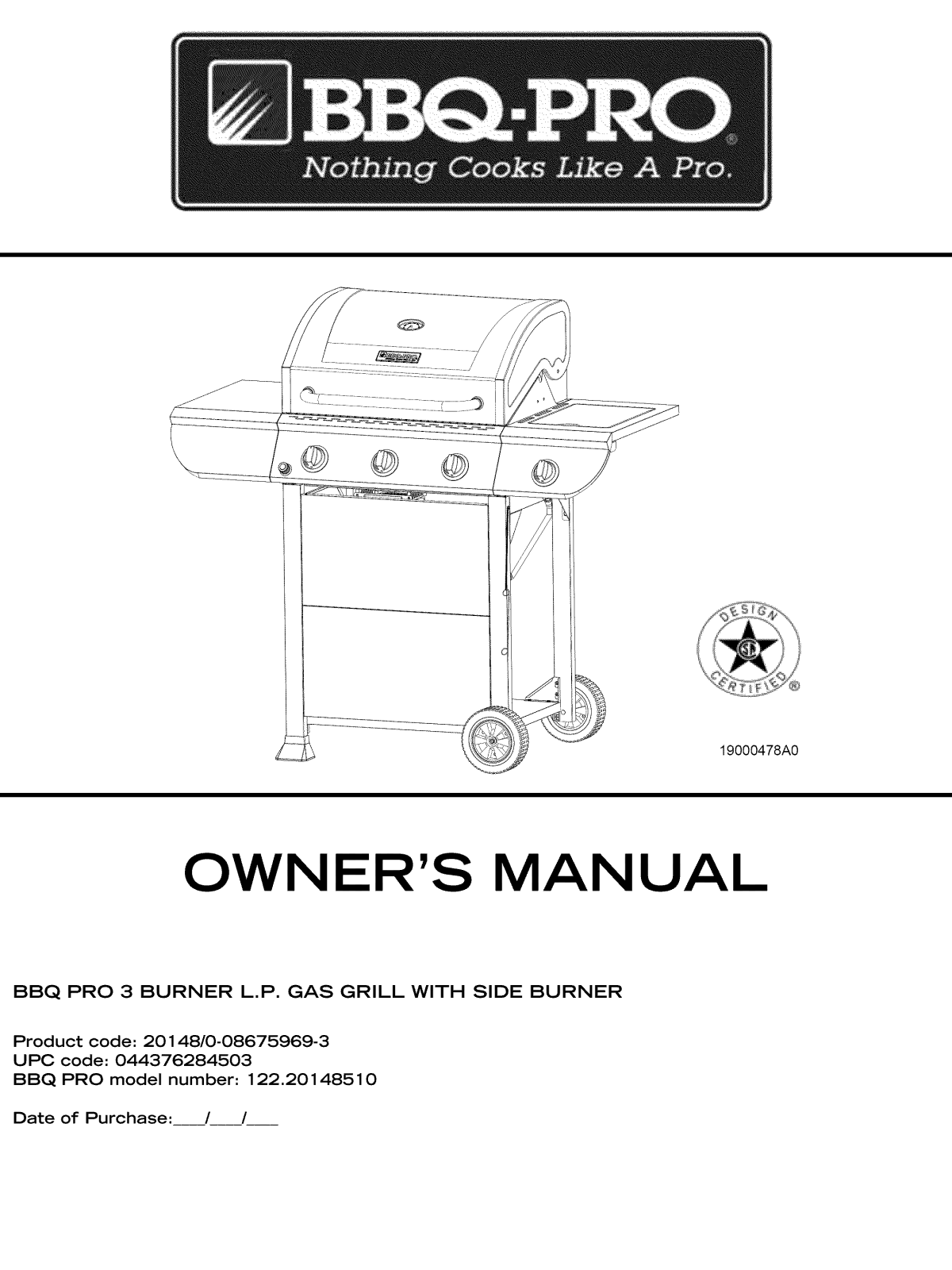 BBQ-Pro 720-0894 Owner’s Manual