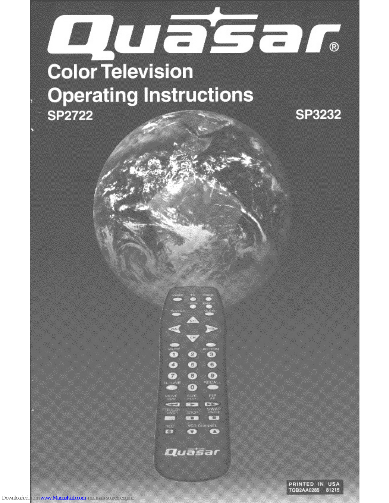 Quasar SP-2722A, SP-3232A, SP-2722, SP-3232 User Manual