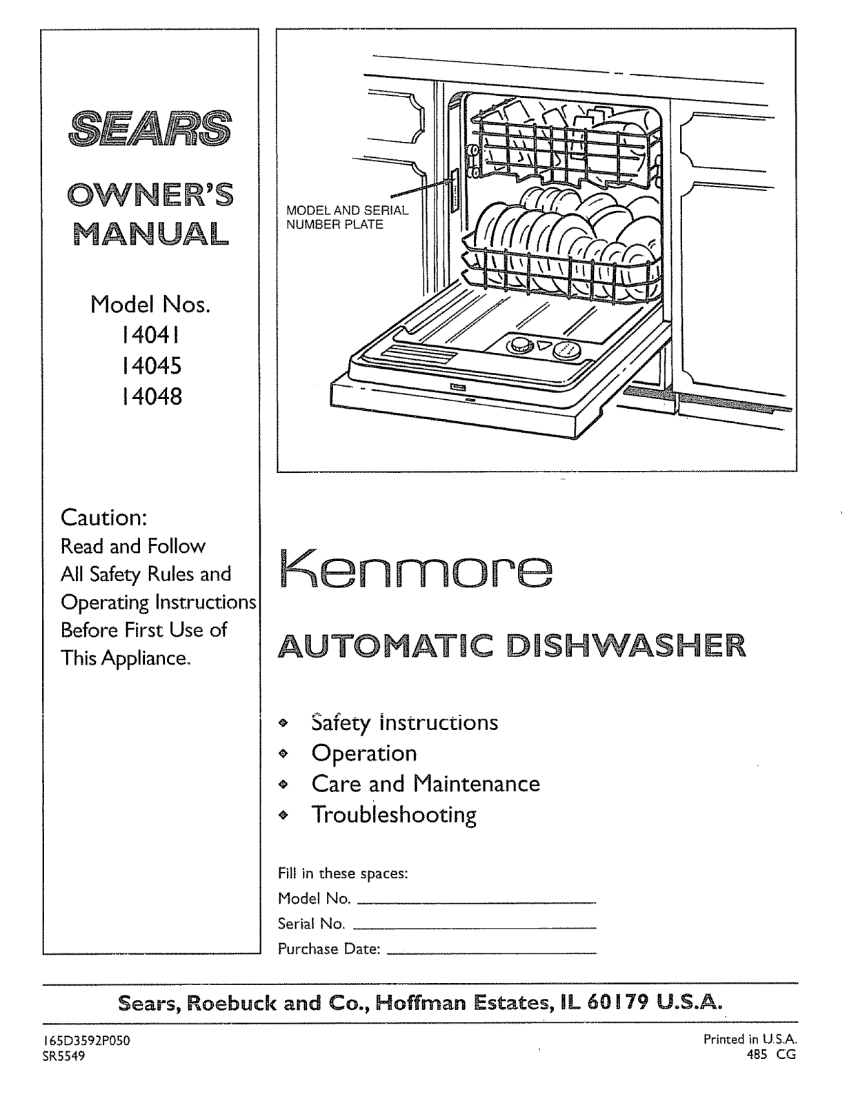 Kenmore 3631404897, 3631404197 Owner’s Manual