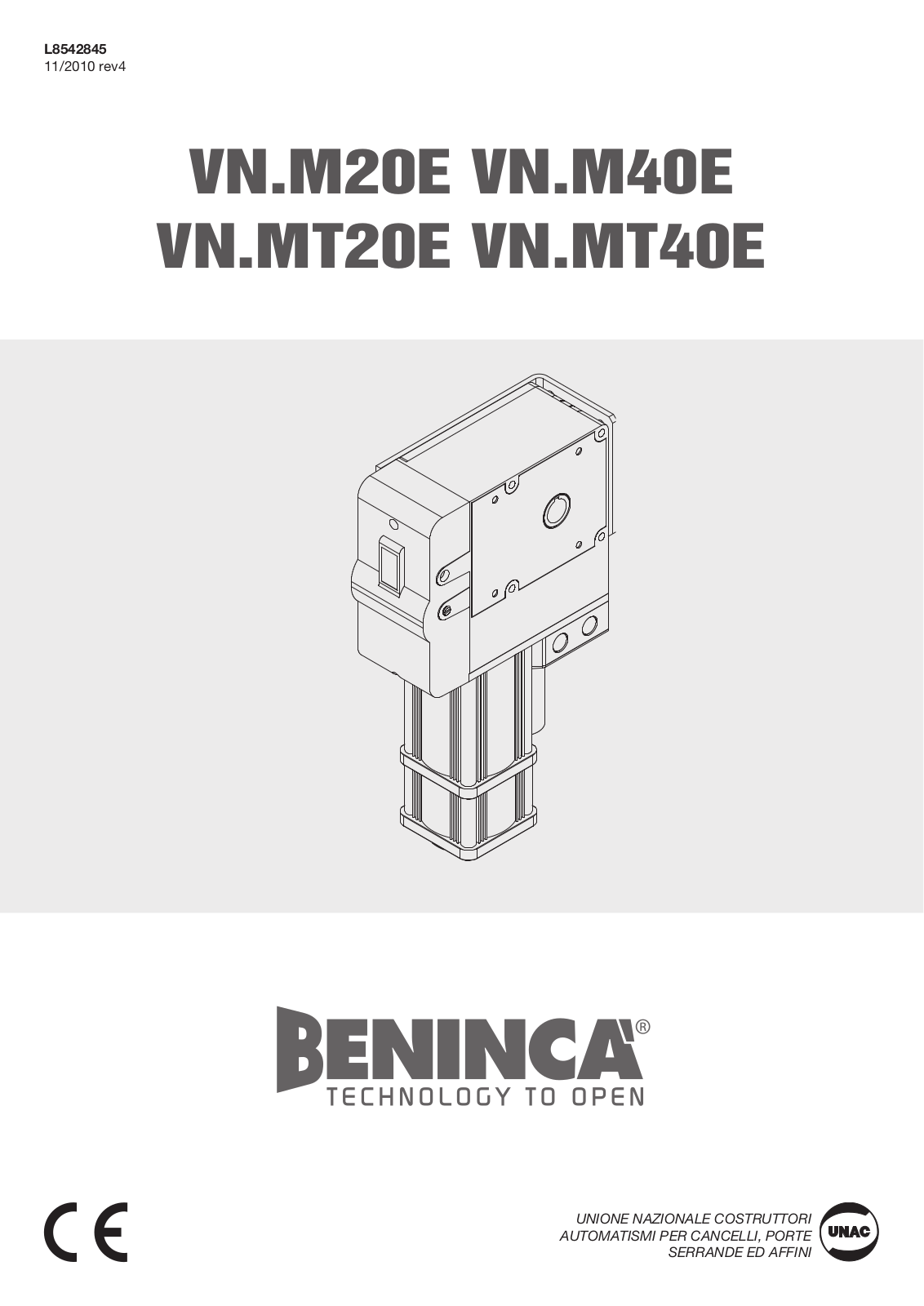 Beninca VNME User Manual