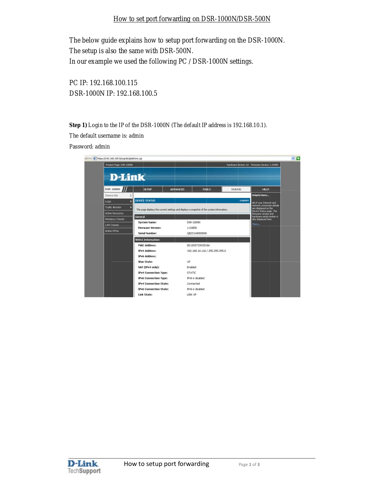 D-LINK DSR-500N User Manual