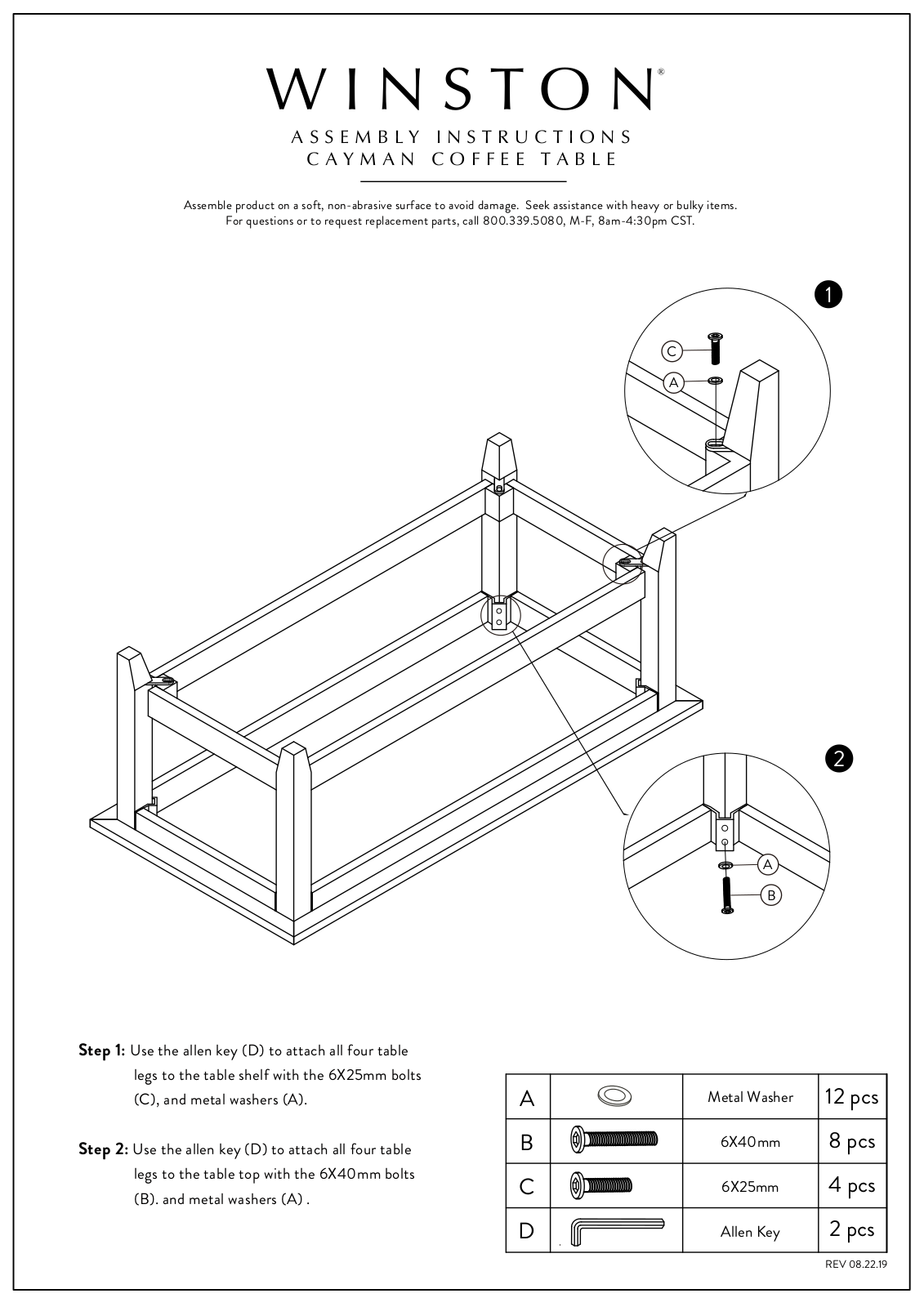 Winston ADJF1307 Installation & Assembly - ManualMachine.com