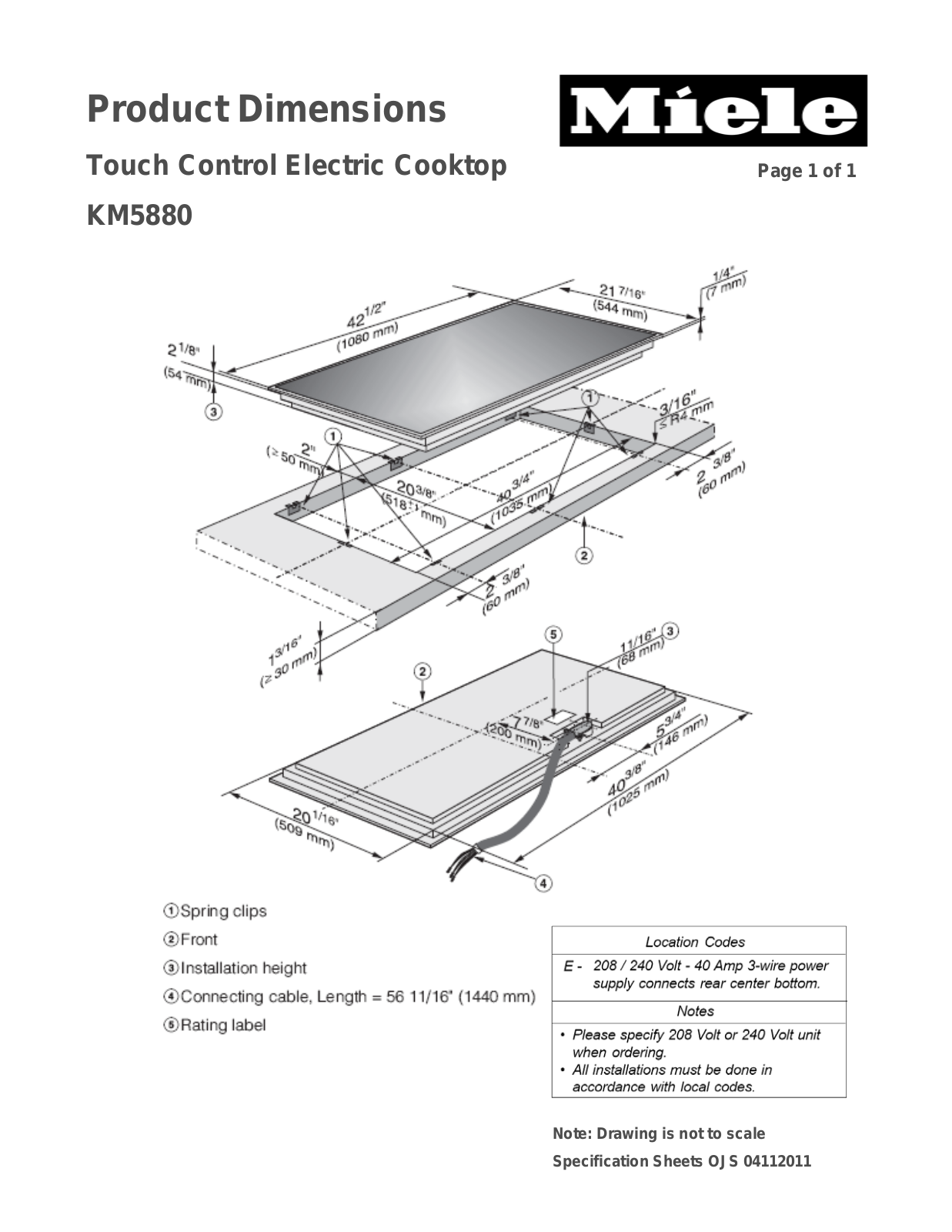 Miele KM5880 User Manual