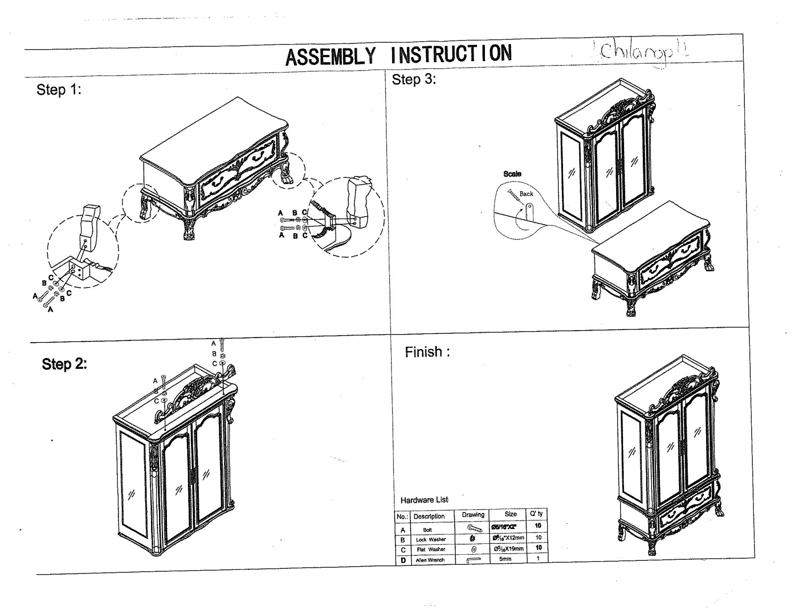 Acme Furniture 12158 Assembly Guide