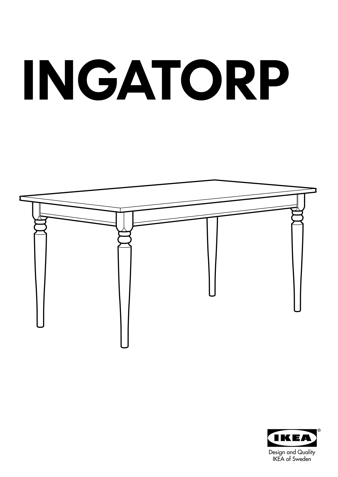 IKEA INGATORP Dining table User Manual