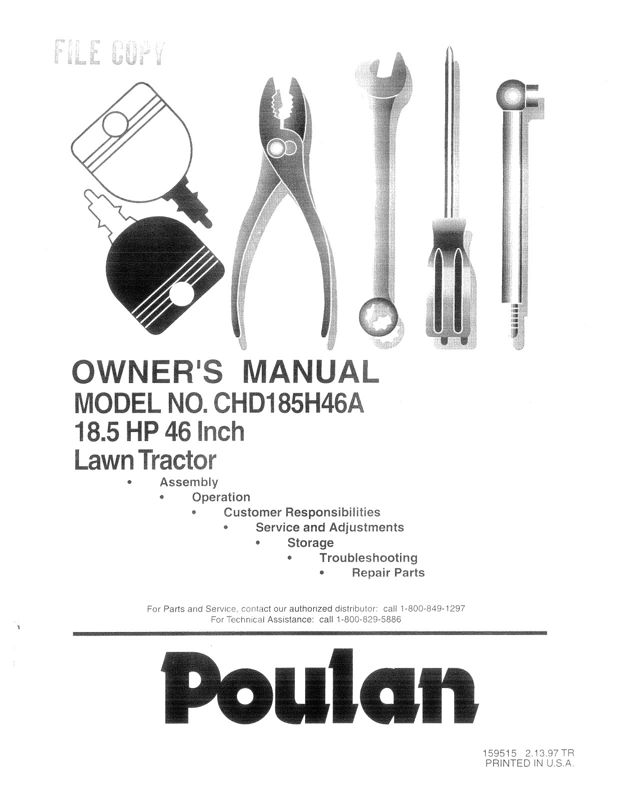 Poulan 159515 User Manual