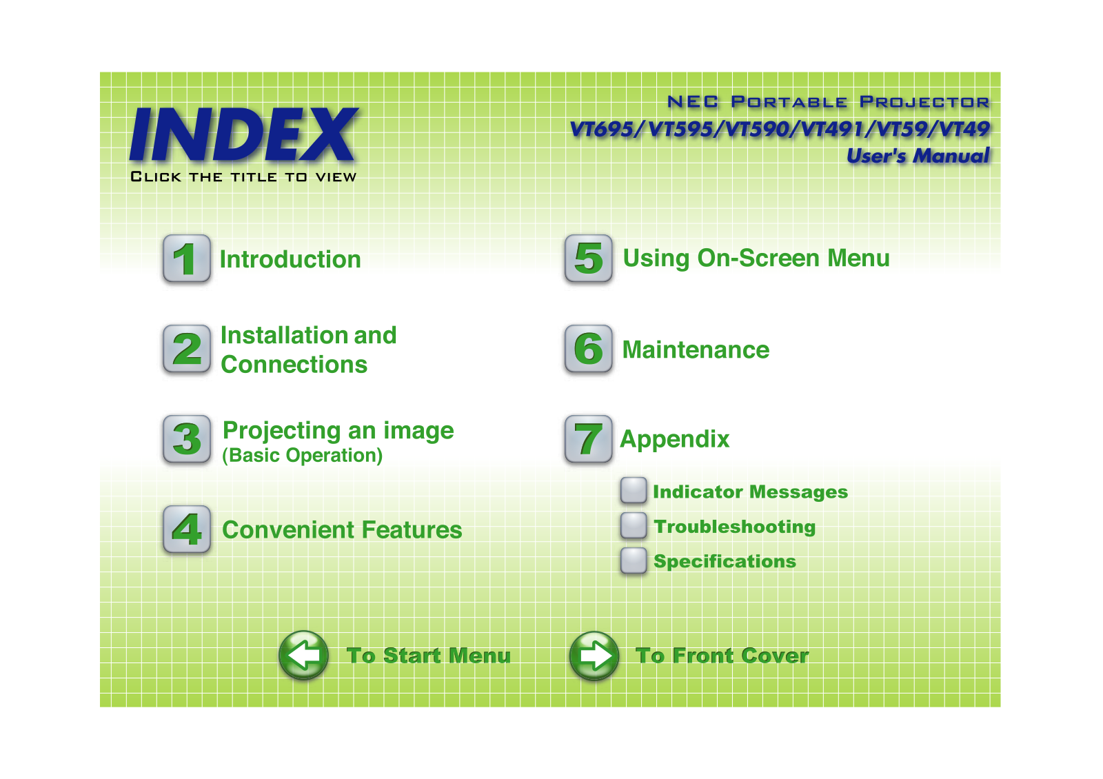 NEC VT695 User's Manual