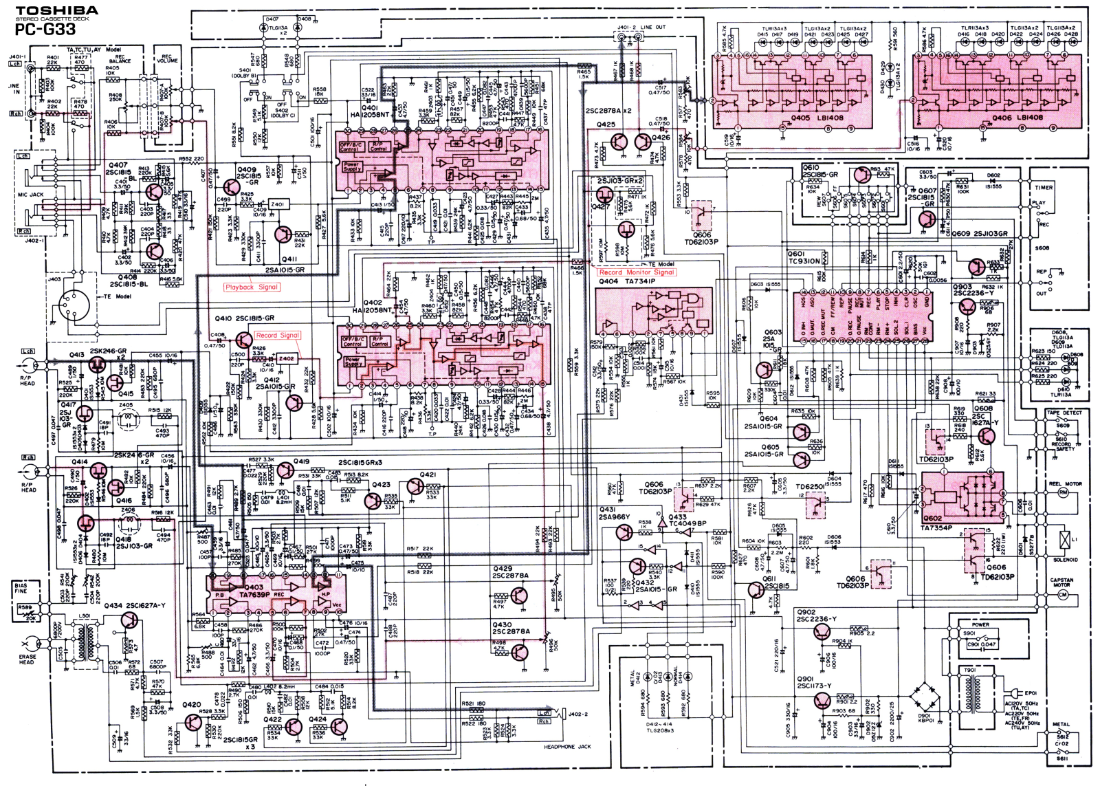 Toshiba PC-G33 Schematic