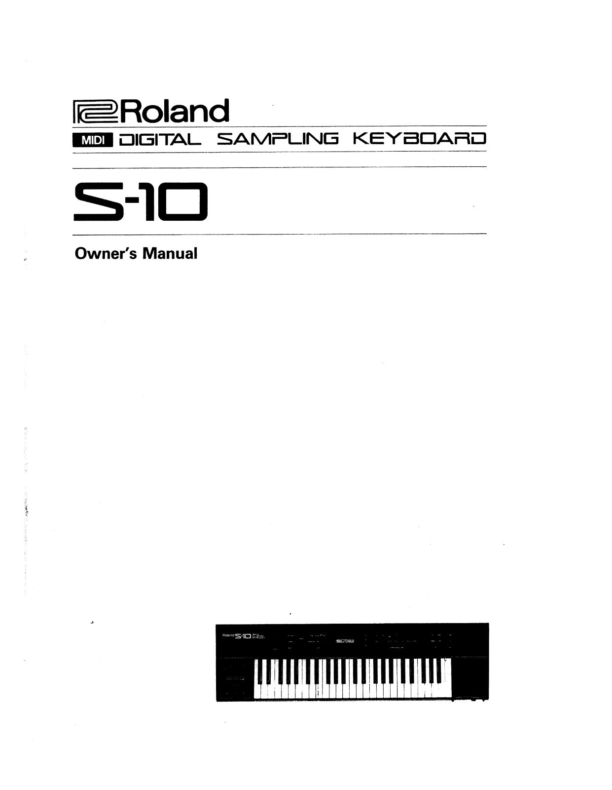 Roland S-10 User Manual