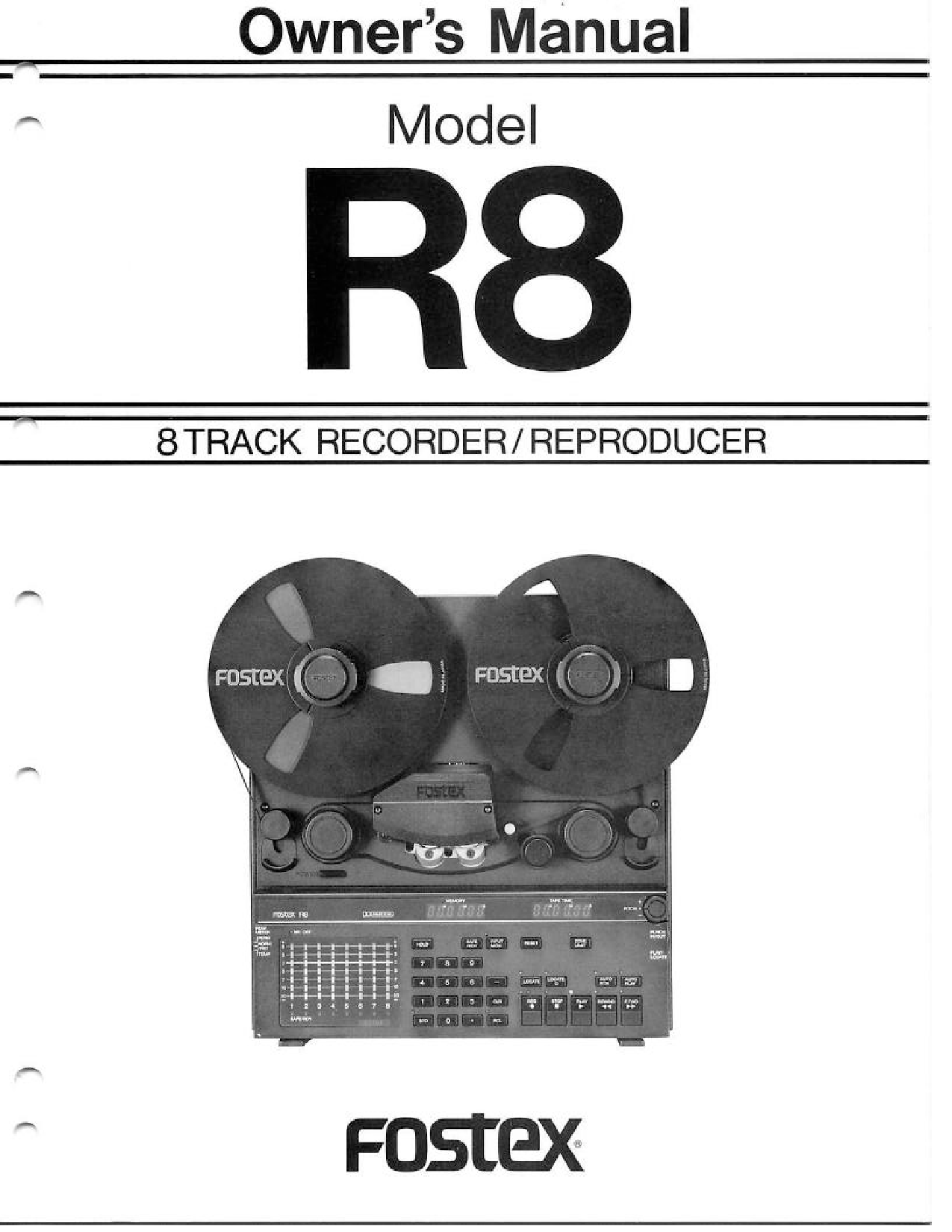 Fostex R8 User Manual