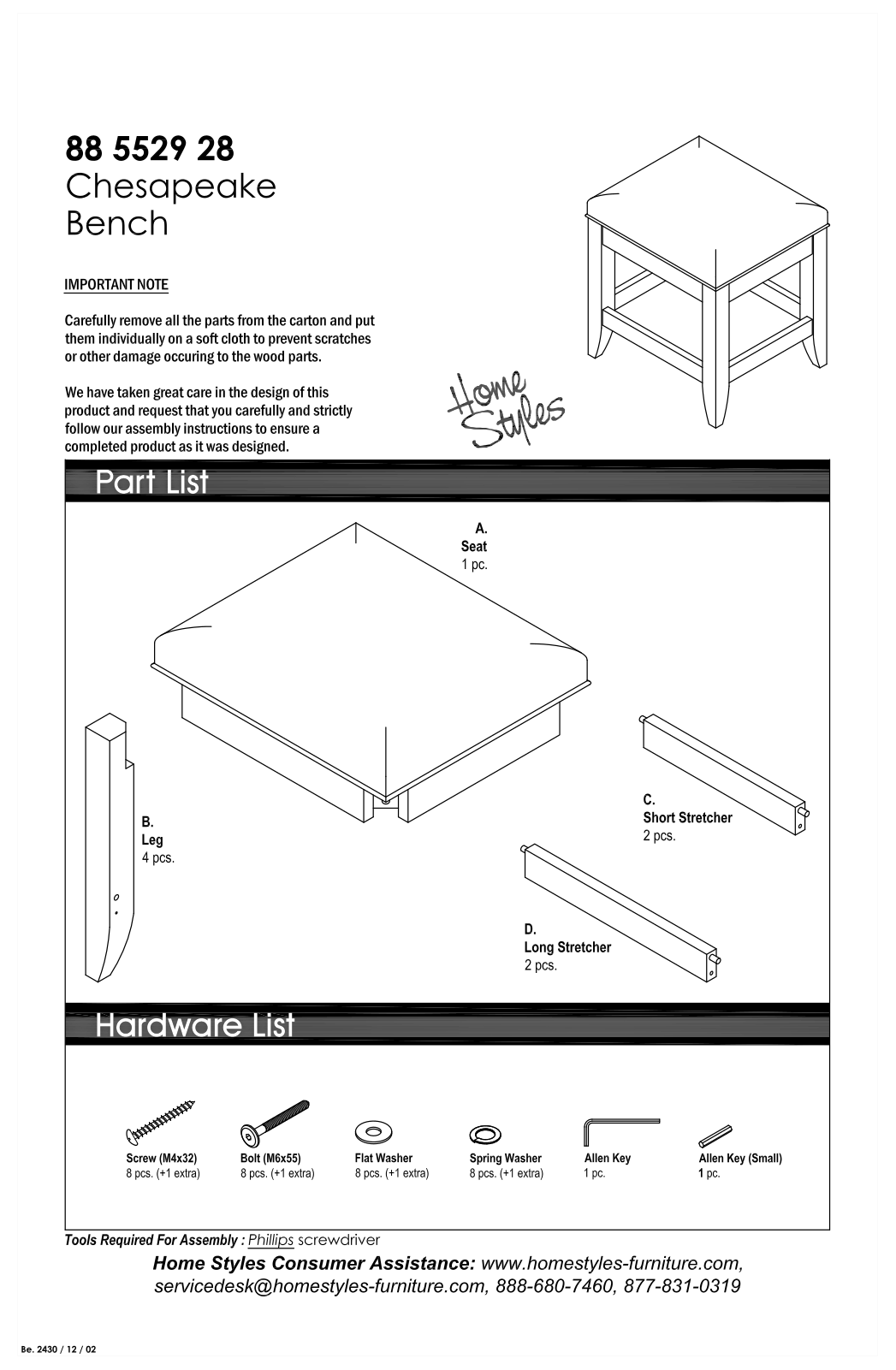 Home Styles 5529-28 User Manual