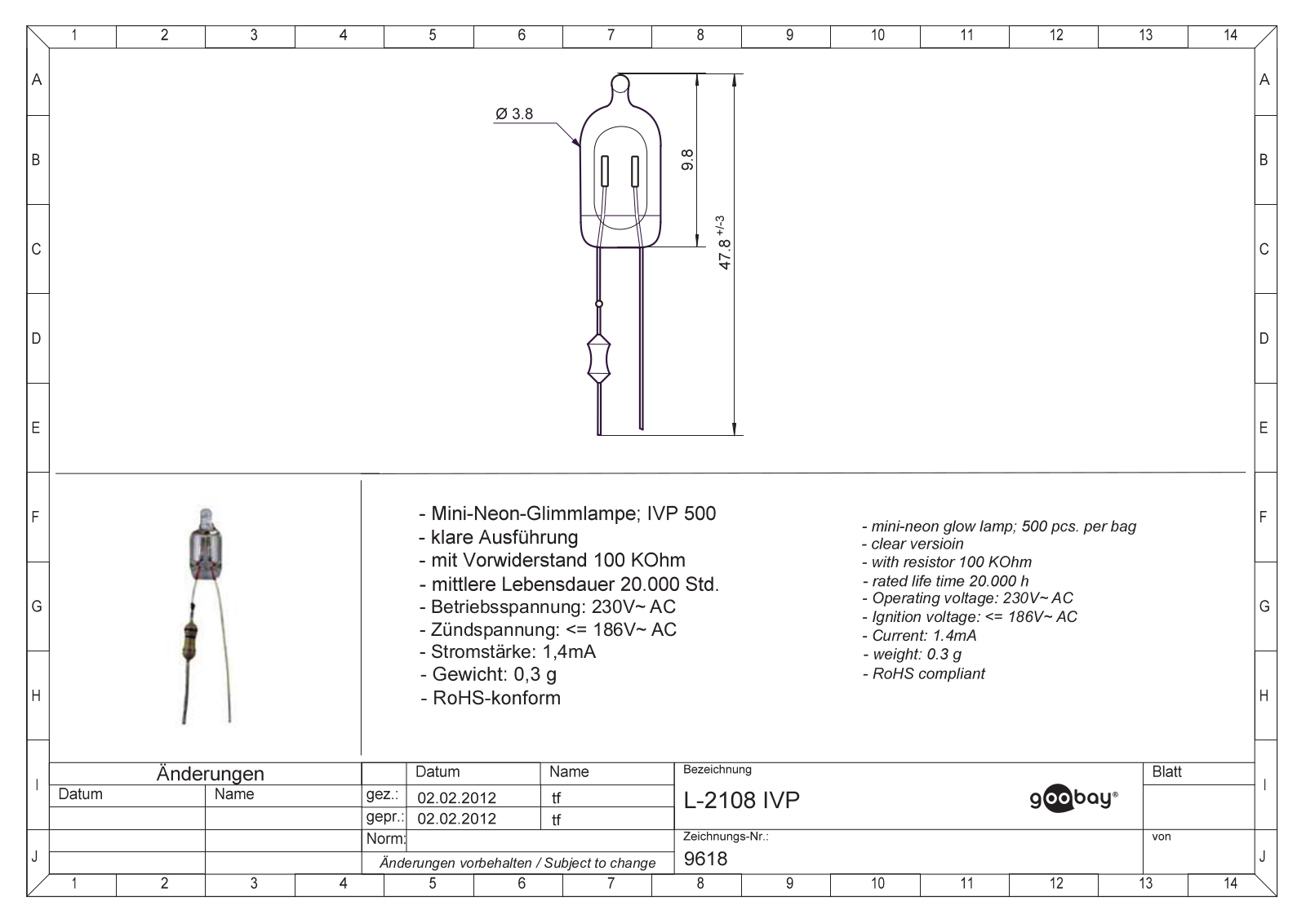 GOOBAY 9618 Datasheet - ManualMachine.com