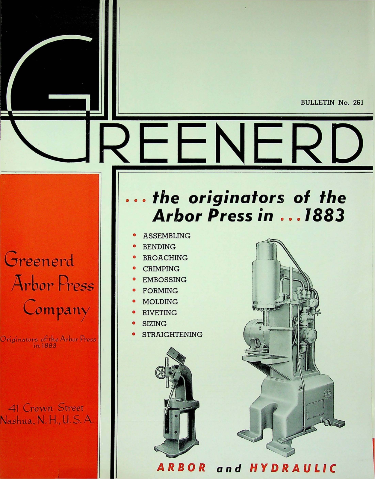 Greenerd Press & Machine Arbor Presses Press - ManualMachine.com