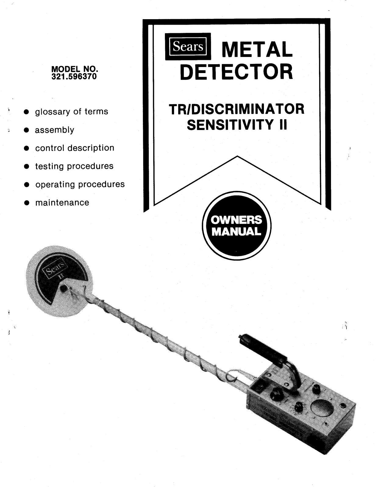 Whites Electronics SEARS 59637 User Manual