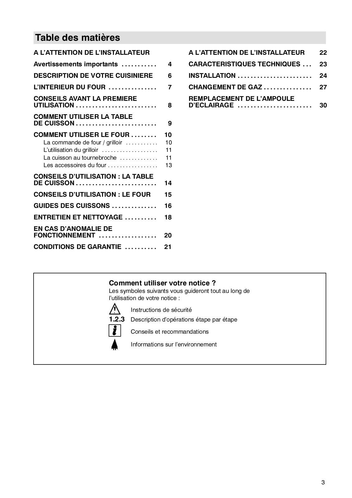 Arthur martin G6700CLW1 User Manual