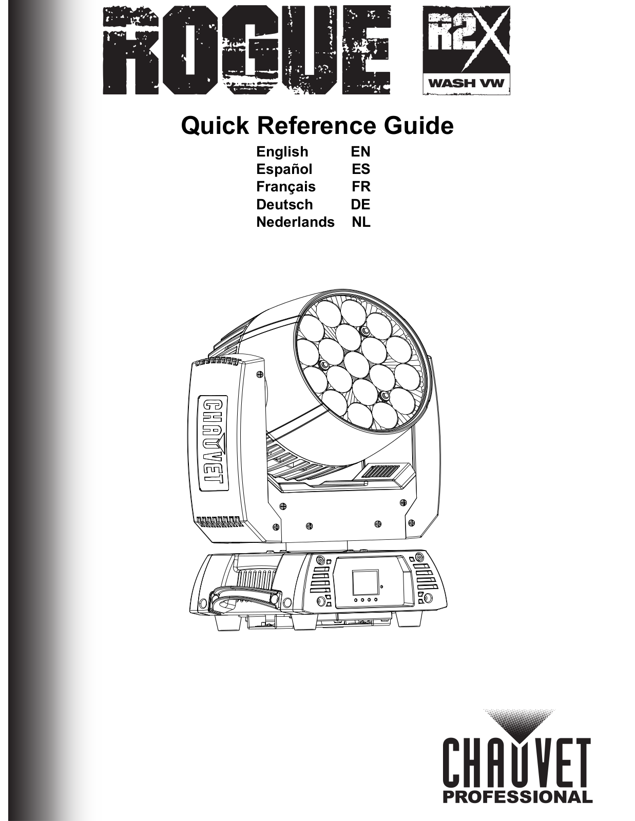 Chauvet Pro Rogue R2X Wash Variable White Quick Start Guide