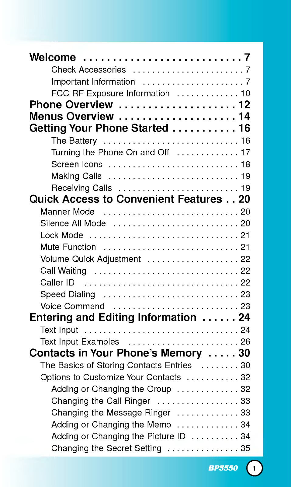 Lg BP5550 User Manual