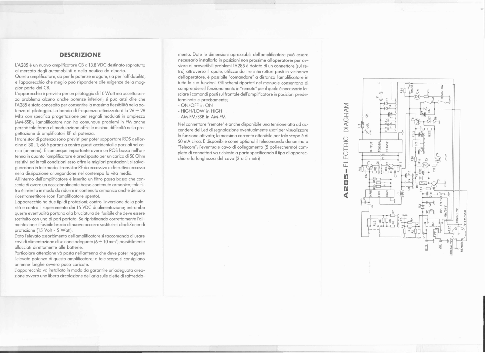 Bias Electronics A-285 User guide