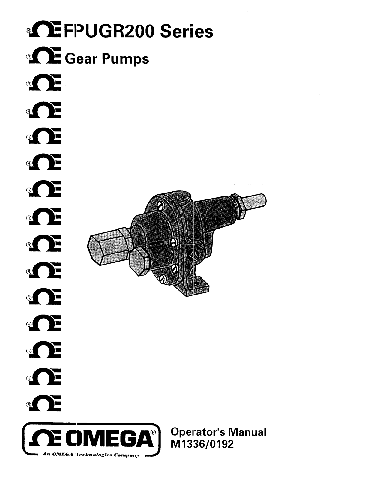 Omega Products FPUGR201-R Installation  Manual