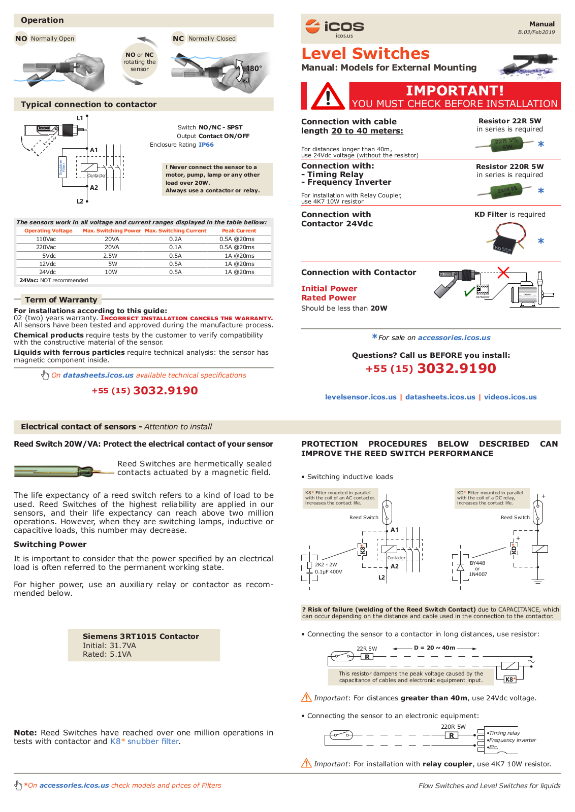 Icos LA12N-40, LA22N-40, LA32-M12, LA32N-40, LA322E-M12 User Manual