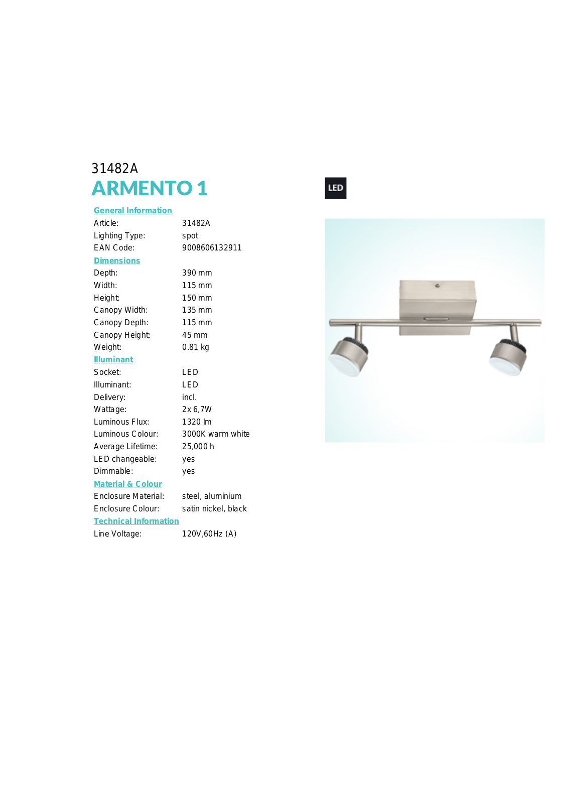 EGLO FSWY1750 Specifications - ManualMachine.com